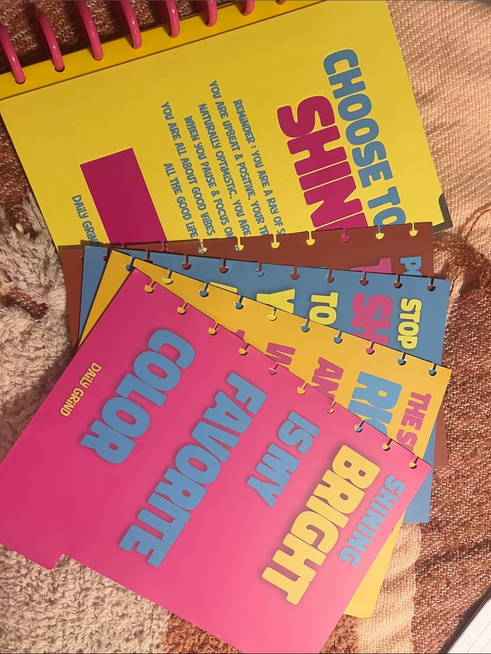 Daily Grind Planner- Ray of Sunshine Planner cover and Dividers